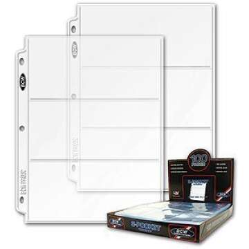 BCW 50ct 3-Pocket Currency Coupon Size Binder Pages - The Optimal Solution for Collectors