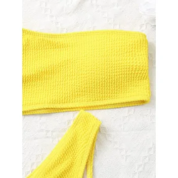 Stylish YIMISAN One Shoulder Bikini Set for Women