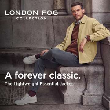 London Fog Men's Auburn Zip-Front Golf Jacket (Regular & Big-Tall Sizes), Camel, Large