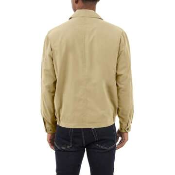 London Fog Men's Auburn Zip-Front Golf Jacket (Regular & Big-Tall Sizes), Camel, Large