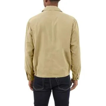 London Fog Men's Auburn Zip-Front Golf Jacket (Regular & Big-Tall Sizes), Camel, Large
