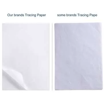 200 Sheets Tracing Paper 8.5 x 11 inches Artists Tracing Paper White Trace Translucent Clear Carbon for Pencil Sketching Printing Drawing Animation