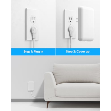 Olcorife Flat Extension Cord with 6 Outlets & USB Ports