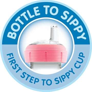 Dr. Brown's Milestones Wide-Neck Sippy Spout Bottle with 100% Silicone Handles, Easy-Grip Handles with Soft Sippy Spout, 9oz/270mL, Green, 1-Pack, 6m+