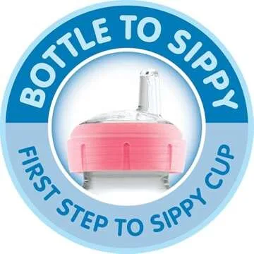 Dr. Brown's Milestones Wide-Neck Sippy Spout Bottle with 100% Silicone Handles, Easy-Grip Handles with Soft Sippy Spout, 9oz/270mL, Green, 1-Pack, 6m+