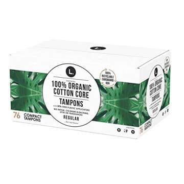 L. Organic 100% Cotton Tampons Regular - 76 Count