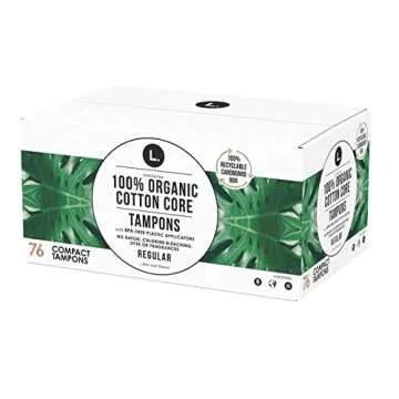 L. Organic 100% Cotton Tampons Regular - 76 Count