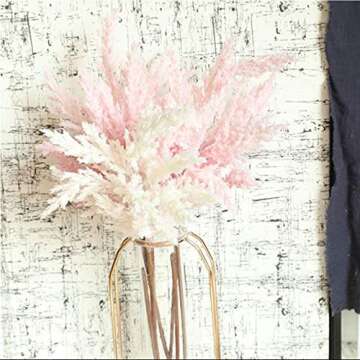 SPDD Beautiful Astilbe Artificial Flowers Party Decoration Faux Flower Wedding Bouquet Fake Flowers for Garden Bedroom Landscaping(Pink)