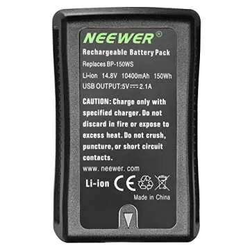 Neewer 10400mAh V Mount Battery for Professional Camcorders