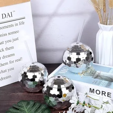 12 Disco Ball Cups for Party Fun - Reusable Drinkware
