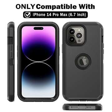 TASHHAR Armor Case for iPhone 14 Pro Max - Durable & Stylish