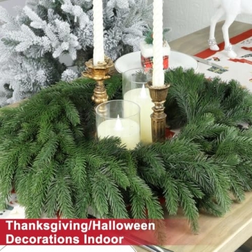 LZNPA 22 Inch Realistic Christmas Wreath for Holiday Decor