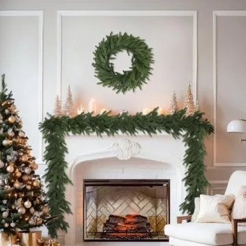 LZNPA 22 Inch Realistic Christmas Wreath for Holiday Decor