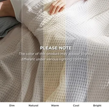 Soft Waffle Weave Cotton Blanket - Year-Round Comfort & Style