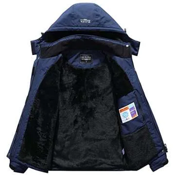 DLGJPA Women's Mountain Waterproof Ski Jacket Hooded Windbreakers Windproof Raincoat Winter Warm Snow Coat