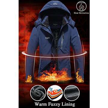 DLGJPA Women's Mountain Waterproof Ski Jacket Hooded Windbreakers Windproof Raincoat Winter Warm Snow Coat