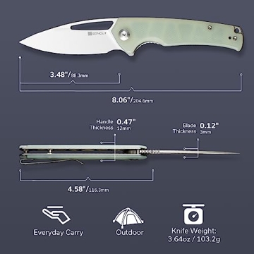 SENCUT Mims Pocket Knife - Durable EDC Folding Knife
