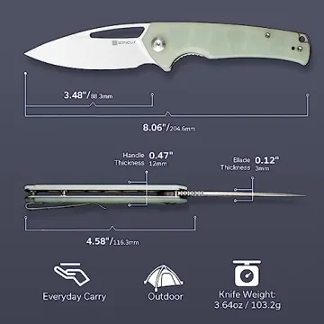 SENCUT Mims Pocket Knife - Durable EDC Folding Knife