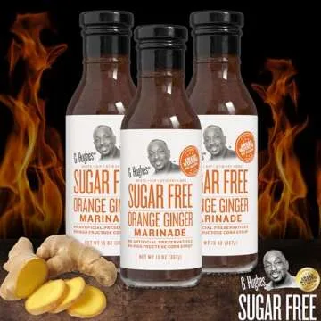 G Hughes Sugar Free, Orange Ginger Marinade - Sugar Free Sauces and Marinades, Gluten Free Orange Sa...