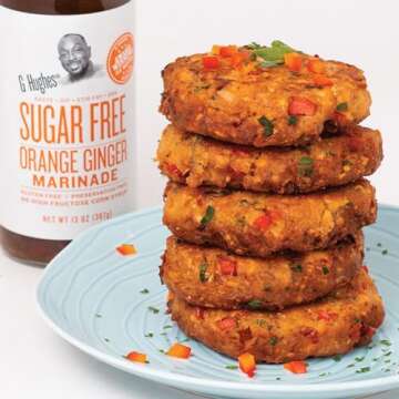 G Hughes Sugar Free, Orange Ginger Marinade - Sugar Free Sauces and Marinades, Gluten Free Orange Sauce, Asian Ginger Sauce, Ginger Dressing, No High Fructose, No Sugar - 13 Oz. (3-Pack)