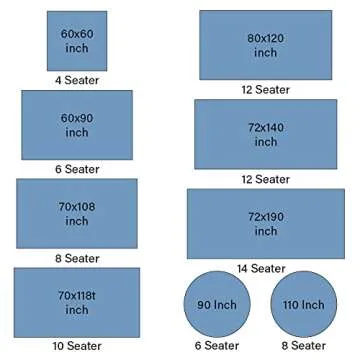 CPC Tablecloth 100% Cotton 60x60 Inch Indian Block Print Square Table Cover, Table Cloth for Weddings, Spring/Summer, Barbeque - Indigo Blue