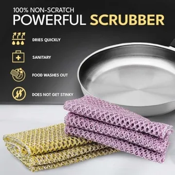 Durable Non-Scratch Heavy Duty Dish Scrubbers - Odorless 2 Pcs