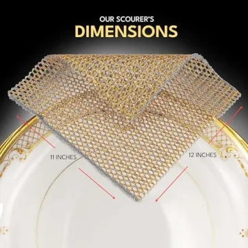 Durable Non-Scratch Heavy Duty Dish Scrubbers - Odorless 2 Pcs