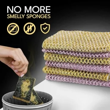 Durable Non-Scratch Heavy Duty Dish Scrubbers - Odorless 2 Pcs