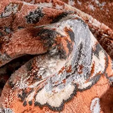 Well Woven Vintage Distressed Rust Kensington Goa Copper Modern Oriental Area Rug 9'3" x 12'6"