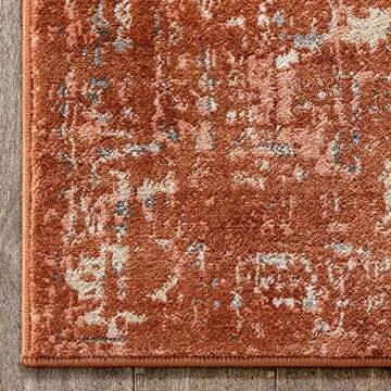 Well Woven Vintage Distressed Rust Kensington Goa Copper Modern Oriental Area Rug 9'3" x 12'6"