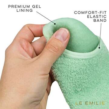LE EMILIE Moisturizing Gel Heel Socks | Perfect for Healing Dry Cracked Heels and Feet | Infused wit...
