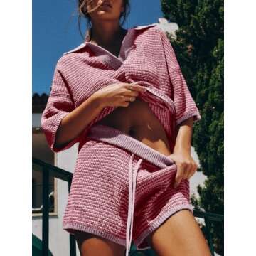 Stylish Tankaneo Womens 2 Piece Sweater Set for Comfort