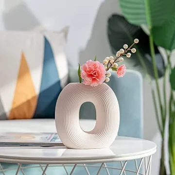 Stylish Pink Ceramic Vase Set for Home Décor