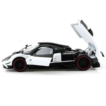 Pagani Zonda 5 Cinque White and Black 1/18 Diecast Model Car by Motormax 79158white