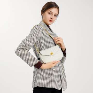 JEEHAN Crossbody Bag with Coin Purse for Women Quilted Purses Shoulder bag for Women Trendy Smalll Crossbody Purse and Handbags