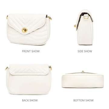 JEEHAN Crossbody Bag with Coin Purse for Women Quilted Purses Shoulder bag for Women Trendy Smalll Crossbody Purse and Handbags