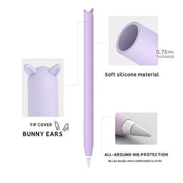 Soft Silicone Sleeve for Apple Pencil 1st Generation - 3 Pack