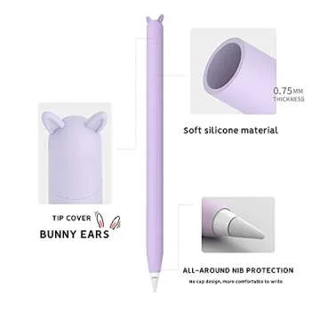 Soft Silicone Sleeve for Apple Pencil 1st Generation - 3 Pack