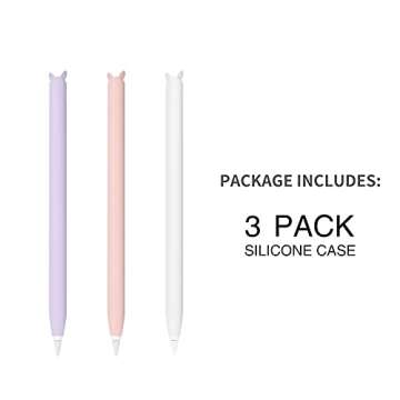 Soft Silicone Sleeve for Apple Pencil 1st Generation - 3 Pack