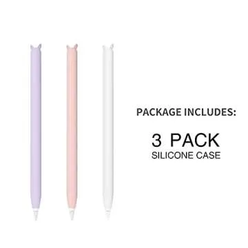 Soft Silicone Sleeve for Apple Pencil 1st Generation - 3 Pack