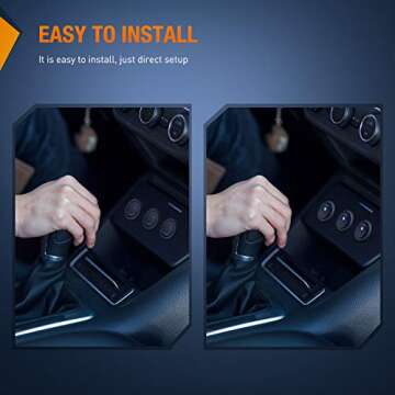 Nilight 12V Rocker Switches with LED Indicator - 8 Pack