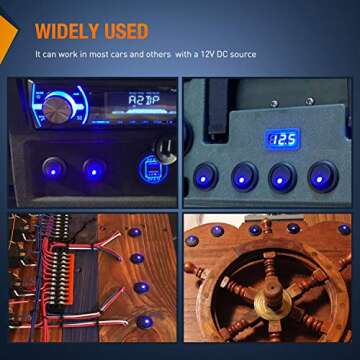 Nilight 12V Rocker Switches with LED Indicator - 8 Pack