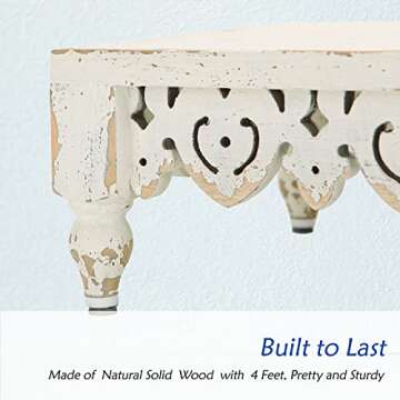 NIKKY HOME Rustic Wooden Decorative Tray Centerpiece