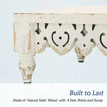 NIKKY HOME Rustic Wooden Decorative Tray Centerpiece