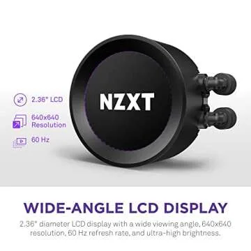 NZXT Kraken Elite RGB 360 - RL-KR36E-B1 - 360mm AIO CPU Liquid Cooler - Customizable 2.36" LCD Display for GIFS, Images, Performance Metrics - High-Performance Pump - 3 x F120 RGB Core Fans - Black