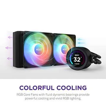 NZXT Kraken Elite RGB 360 - RL-KR36E-B1 - 360mm AIO CPU Liquid Cooler - Customizable 2.36" LCD Display for GIFS, Images, Performance Metrics - High-Performance Pump - 3 x F120 RGB Core Fans - Black