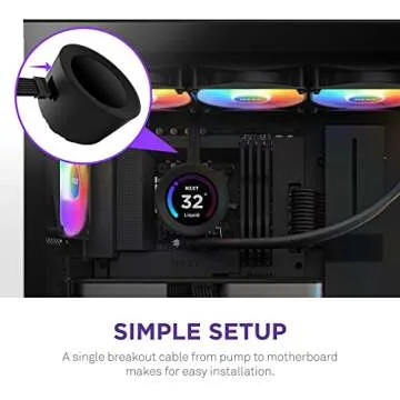 NZXT Kraken Elite RGB 360 - RL-KR36E-B1 - 360mm AIO CPU Liquid Cooler - Customizable 2.36" LCD Display for GIFS, Images, Performance Metrics - High-Performance Pump - 3 x F120 RGB Core Fans - Black