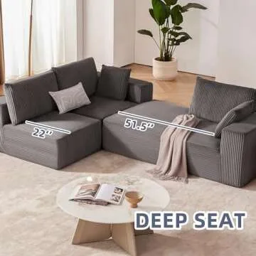 Stylish 108” Modular Sectional Sofa for Modern Living