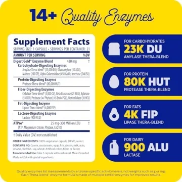 Enzymedica Digest Gold + ATPro Maximum Strength Enzyme Formula