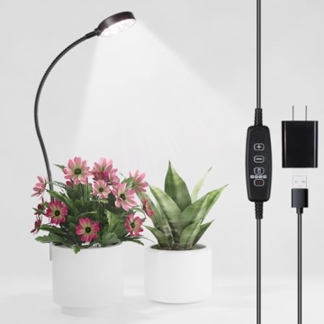 LED Grow Light with Auto Timer and Clip-On Design